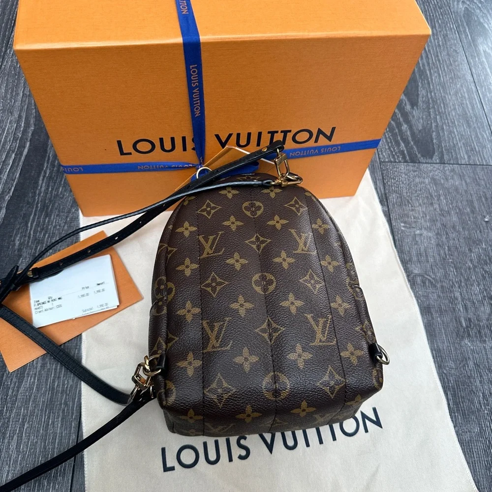 Louis Vuitton Brown Monogram Palm Springs Mini backpack - Picture 3 of 12